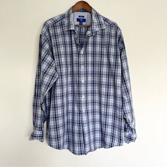 Egara Men’s Non Iron Classic Fit Striped Button Down Shirt Size 2X - Picture 1 of 8